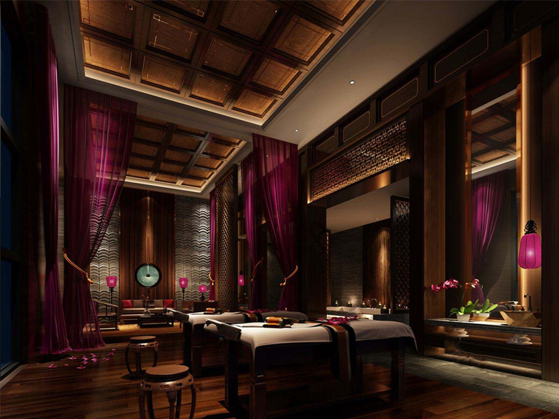 中式風(fēng)格美容院裝修效果圖